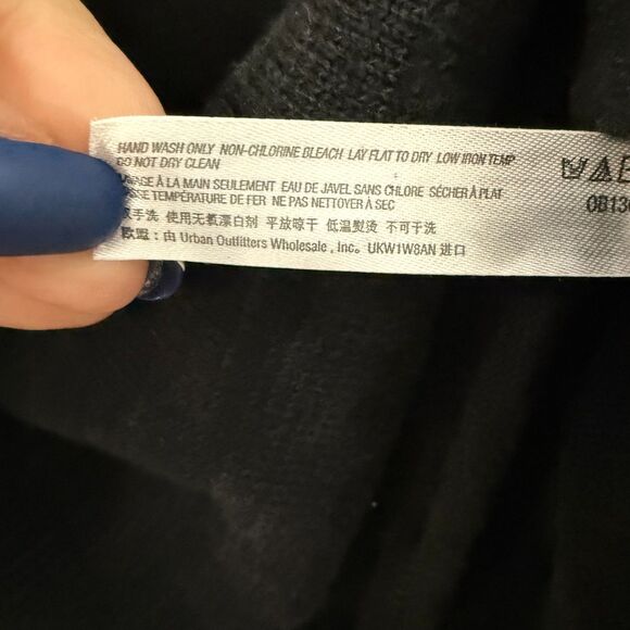 Free People Beach Oversized Sweater Coverup Black M - Picture 6 of 7